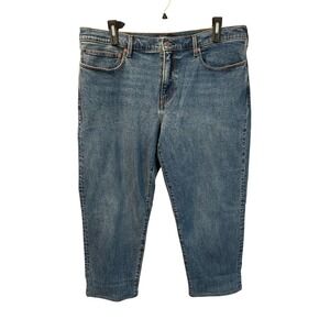 Lands End Mens Jeans‎ Square Rigger Med Wash Denim 38x28 NWT Traditional Fit